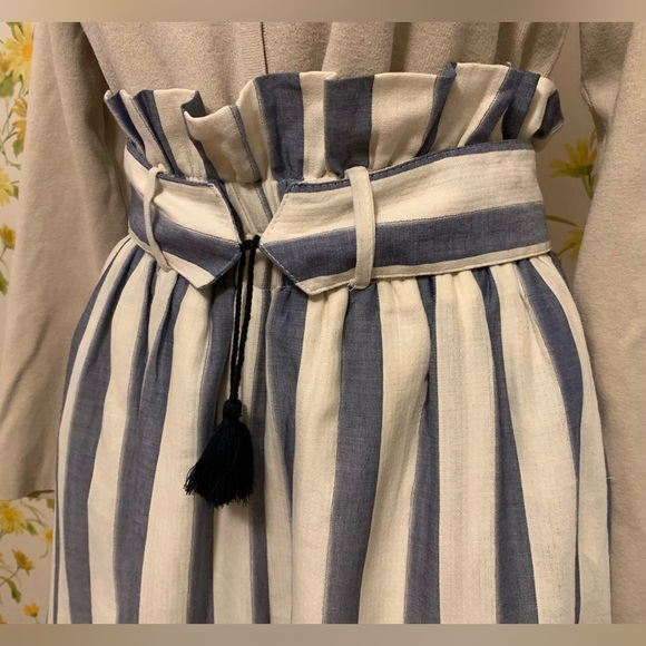 NWT striped high-rise cotton pants size S - Picture 3 of 15